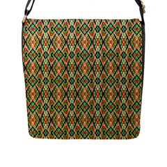 Pattern Design Vintage Abstract Flap Closure Messenger Bag (l)