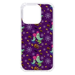 Pumpkin Ghost Skeleton Pattern iPhone 14 Pro TPU UV Print Case