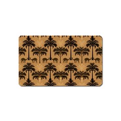 Camel Palm Tree Patern Magnet (name Card) by Jatiart