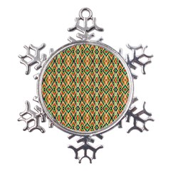 Pattern Design Vintage Abstract Metal Large Snowflake Ornament