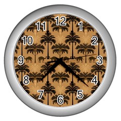 Pattern Background Decorative Wall Clock (silver)