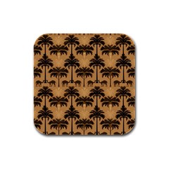 Abstract Design Background Pattern Rubber Square Coaster (4 Pack)