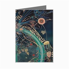 Vintage Peacock Feather Mini Greeting Card