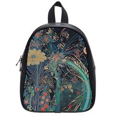 Bird Flower Tree Forest School Bag (small) by Jatiart