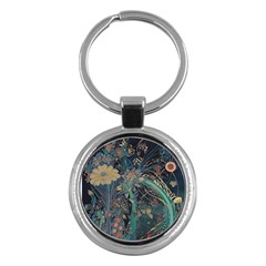 Vintage World Map Key Chain (round)