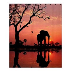 Elephant Landscape Tree Africa Sunset Safari Wild Shower Curtain 60  X 72  (medium)  by Jatiart