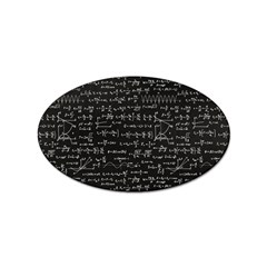 Math Equations Formulas Pattern Sticker Oval (10 Pack)