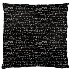 Math Equations Formulas Pattern Large Premium Plush Fleece Cushion Case (two Sides)