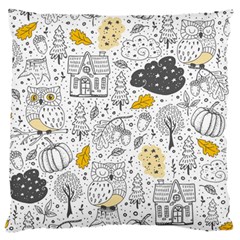 Doodle Seamless Pattern With Autumn Elements Standard Premium Plush Fleece Cushion Case (one Side) by Ravend