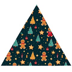 Winter Xmas Christmas Holiday Wooden Puzzle Triangle by Ravend