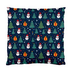 Snow Snowman Tree Christmas Tree Standard Cushion Case (one Side)