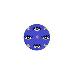 Eye Star Asterisk Pattern Background 1  Mini Magnets