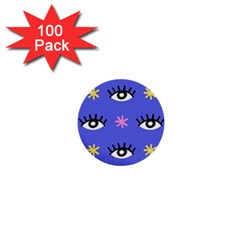 Eye Star Asterisk Pattern Background 1  Mini Buttons (100 Pack)  by Ravend