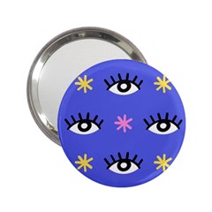 Eye Star Asterisk Pattern Background 2 25  Handbag Mirrors