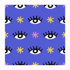 Eye Star Asterisk Pattern Background Medium Glasses Cloth (2 Sides)