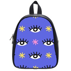 Eye Star Asterisk Pattern Background School Bag (small)