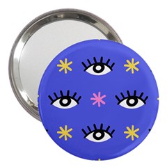 Eye Star Asterisk Pattern Background 3  Handbag Mirrors