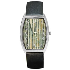 Bamboo Plants Barrel Style Metal Watch