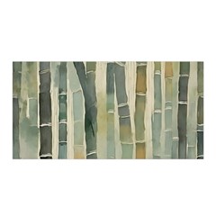 Bamboo Plants Satin Wrap 35  X 70 