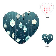 Ball Bauble Winter Playing Cards Single Design (heart)