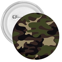 Texture Military Camouflage Repeats Seamless Army Green Hunting 3  Buttons