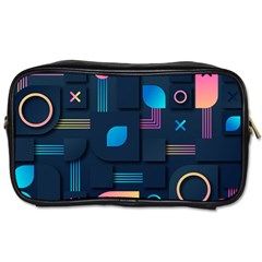 Gradient Geometric Shapes Dark Background Toiletries Bag (one Side)