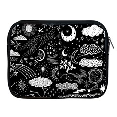 Vector Set Sketch Drawn With Space Apple Ipad 2/3/4 Zipper Cases