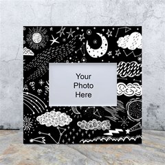 Vector Set Sketch Drawn With Space White Box Photo Frame 4  X 6 