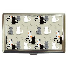 Cute Cat Seamless Pattern Cigarette Money Case