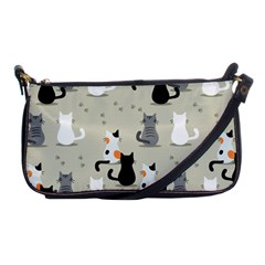 Cute Cat Seamless Pattern Shoulder Clutch Bag