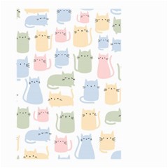 Cute Cat Colorful Cartoon Doodle Seamless Pattern Small Garden Flag (two Sides)