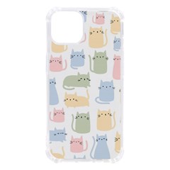 Cute Cat Colorful Cartoon Doodle Seamless Pattern Iphone 13 Tpu Uv Print Case by Ravend