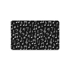 Chalk Music Notes Signs Seamless Pattern Magnet (name Card)