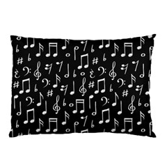 Chalk Music Notes Signs Seamless Pattern Pillow Case (two Sides) by Ravend