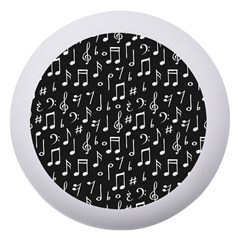 Chalk Music Notes Signs Seamless Pattern Dento Box With Mirror