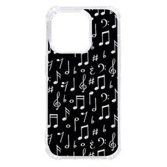 Chalk Music Notes Signs Seamless Pattern Iphone 14 Pro Tpu Uv Print Case by Ravend