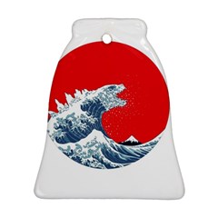 The Great Wave Of Kaiju Ornament (bell) by Cendanart