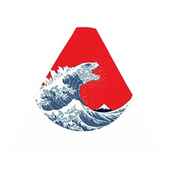 The Great Wave Of Kaiju Wooden Puzzle Triangle by Cendanart