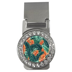 Green Tropical Leaves Money Clips (cz)  by Jack14