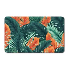 Green Tropical Leaves Magnet (rectangular) by Jack14