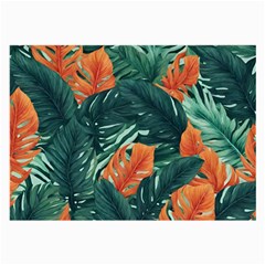 Green Tropical Leaves Large Glasses Cloth by Jack14