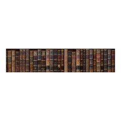 Old Bookshelf Orderly Antique Books Velvet Scrunchie by Cendanart