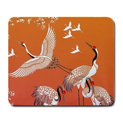 Japanese Crane Painting Of Birds Large Mousepad