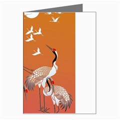 Japanese Crane Painting Of Birds Greeting Card