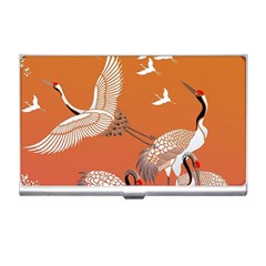 Japanese Crane Painting Of Birds Business Card Holder