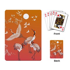 Japanese Crane Painting Of Birds Playing Cards Single Design (rectangle) by Cendanart