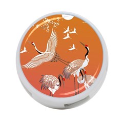 Japanese Crane Painting Of Birds 4-Port USB Hub (Two Sides)
