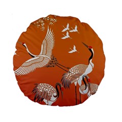 Japanese Crane Painting Of Birds Standard 15  Premium Round Cushions