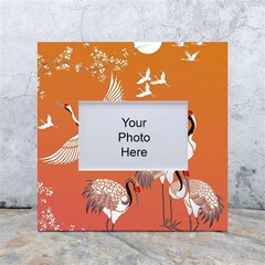 Japanese Crane Painting Of Birds White Box Photo Frame 4  x 6 