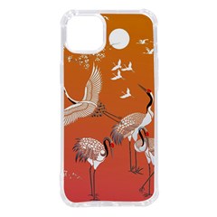 Japanese Crane Painting Of Birds Iphone 14 Plus Tpu Uv Print Case by Cendanart